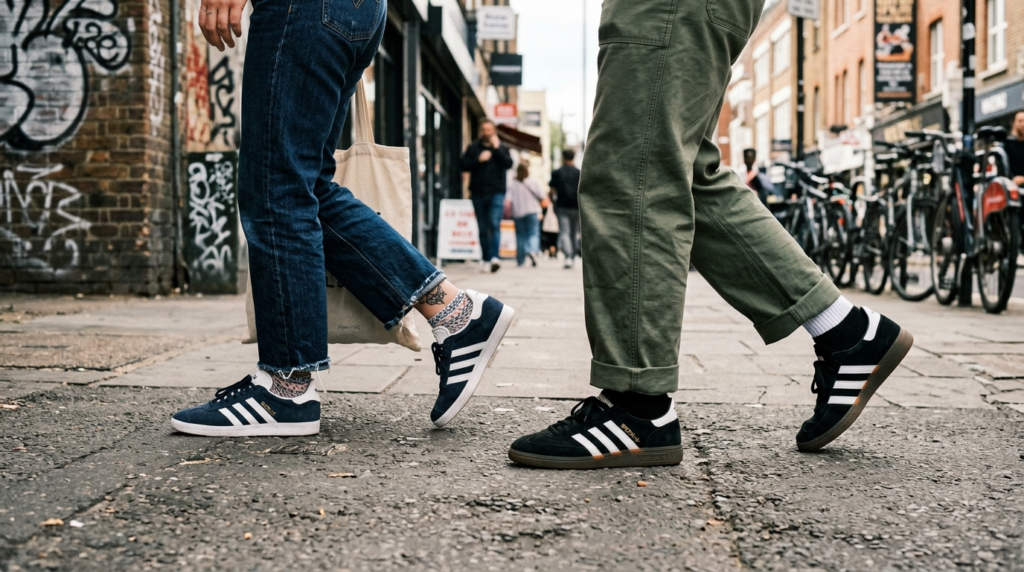 Urban street style fashion photograph featuring a person wea